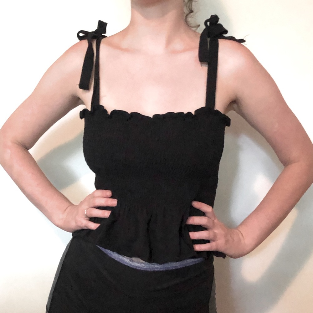 Black Peplum Top